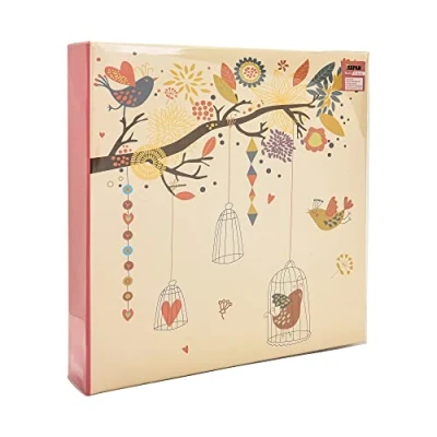 Image of Arpan Extra Large 3 Ring Binder Self Adhesive Photo Album 20/Sheets 40/Sides (Vintage Art)