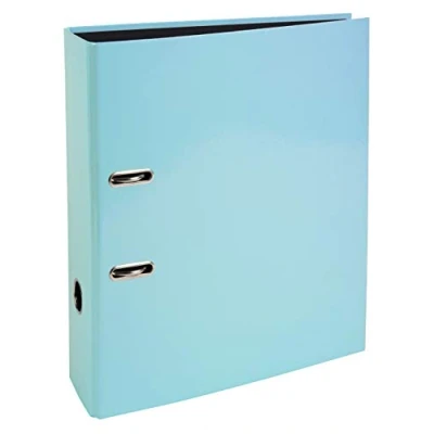 Image of Exacompta Ref 53564E Aquarel Collection A4 Lever Arch File 80mm Spine, Suitable for Documents, Holds Up To 800 Sheets of 80gsm Paper Pastel Blue