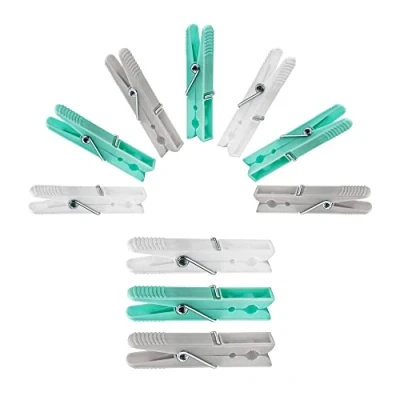 Image of Pegs it 36 Pcs for Washing Line Plastic Laundry Heavy Multicolour Clothes Wind Proof, Rust Resistant Indoor and Outdoor