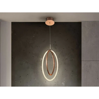 Image of Ocellis Integrated LED Pendant Light, Rose Gold