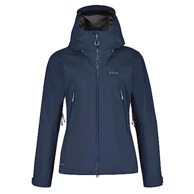 Image of Rab Women&#039;s Kangri GTX Waterproof Breathable GORE TEX Jacket for Trekking, Climbing, &amp; Mountaineering Deep Ink 10