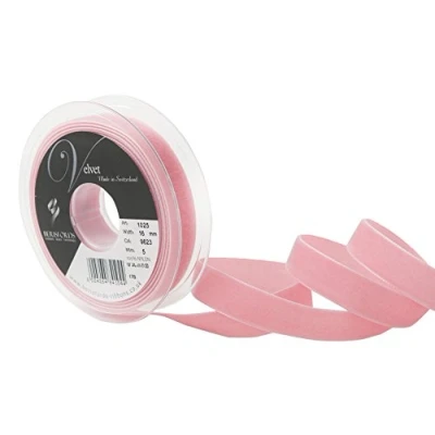 Image of Berisfords Velvet Ribbon, Dusty Rose, 10.2 x 2.1 cm