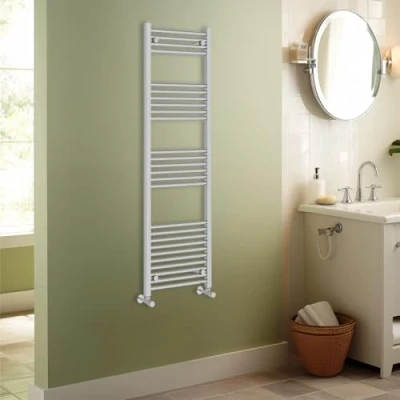 Image of Warmehaus Contemporary Straight Heated Bathroom Towel Rail Radiator Rad 1600x500mm Chrome