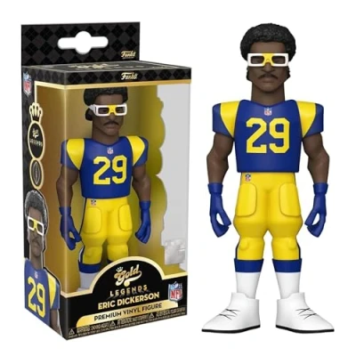 Image of Funko Gold 5&quot; NFL Legends: Colts Eric Dickerson 1/6 Odds for Rare Chase Variant Collectable Vinyl Action Figure Birthday Gift Idea Official Merchandise Ideal Toy Sports Fans