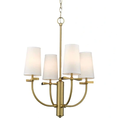 Image of Bow 4 Light Multi Arm Pendant Ceiling Brass, E14