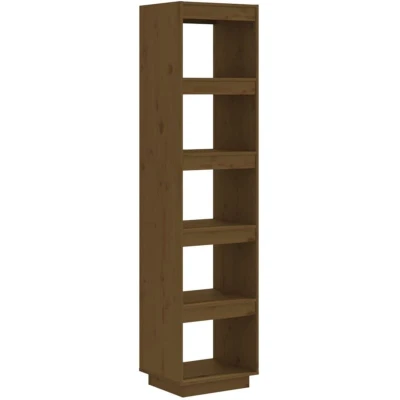 Image of vidaXL Book Cabinet/Room Divider Honey Brown 40x35x167 cm Solid Wood Pine