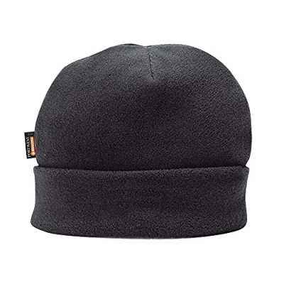 Image of Portwest Fleece Hat Insulatex Lined, Size: One Size, Colour: Black, HA10BKR