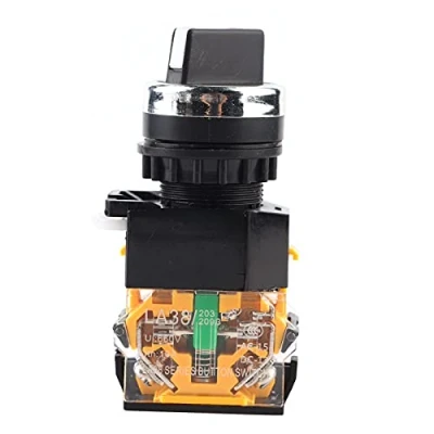 Image of Rotary Switch, 22mm Round Select Knob Waterproof Selector Switch 2 Positions NC + NO Self Locking