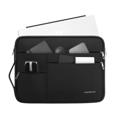 Image of Omnpak laptop Sleeve for 12.9 inch Surface Pro 11/10/9 ;12.3inch X/7+/7/6/5/4/3 ；Waterproof and scratch resistant case with pockets handles