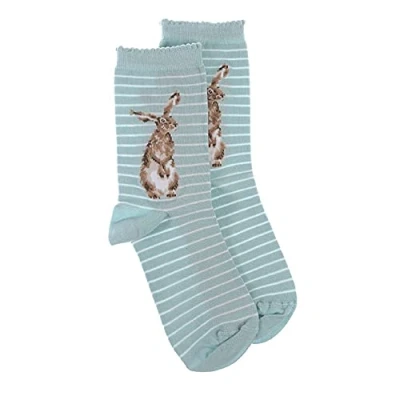 Image of Wrendale Designs &#039;Hare And The Bee&#039; Hare Socks One Size