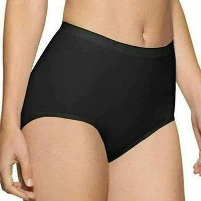 Image of Aliwal Fashion Women’s Seamless Control Knickers Maxi Briefs High Waisted Underwear Basic Panties for Ladies (Black, Medium)