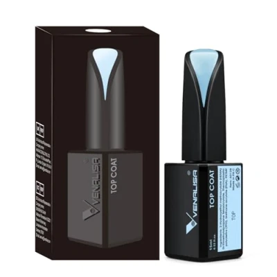 Image of VENALISA 15ml No Wipe Top Coat Gel Nail Polish Scratch Resistant High Gloss Soak Off Long Lasting Strong Tempered Art DIY Home Use Beauty Gifts