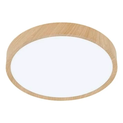 Image of Eglo LED Outdoor Ceiling Light Musurita, Outside lamp for Wall and Ceiling, Porch Lighting, Exterior Made of Metal in Wood Look, Warm White, IP44, ⌀ 34 cm