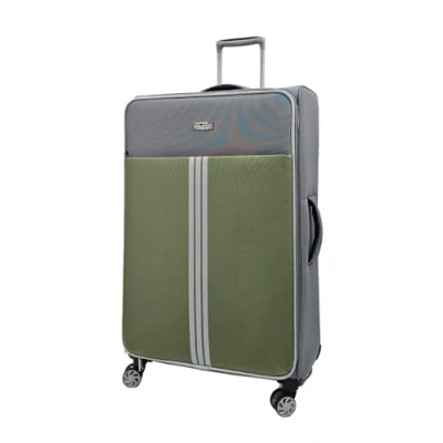 Image of Lightweight Grey Large Check in Suitcase 81.5 x 49 30 cm Soft Shell Luggage