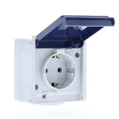 Image of as Schwabe 62460 Surface Mounted Socket, 230 V, Not Lockable, 2 Leitungseinführungen