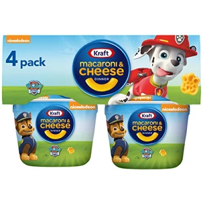 Image of Kraft Easy Mac Paw Patrol Shapes Macaroni and Cheese (4 Microwaveable Cups)