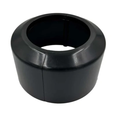 Image of 110mm Toilet Pipe Cover Black Split Two Piece Pan Soil Waste Collar