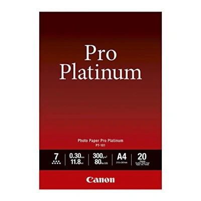 Image of Canon 2768B016 PT 101 Photopaper A4 (Pack of 20), Black