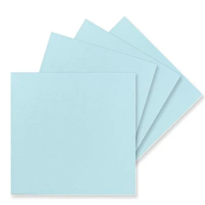 Image of Pack of 50 Plain Cards, Square, 15 x cm, Light Blue, 240 g/m², Blank, Ideal for Postcards and Crafts, Made Clay Craft Card