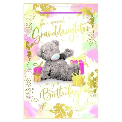 Image of Me to You Tatty Teddy Cute 3D Photo Finish Keepsake Birthday Card For A Special Granddaughter Official Collection