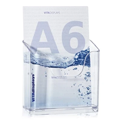 Image of VITAdisplays® A6 Table Brochure Holder Transparent