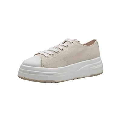 Image of Tamaris Women&#039;s Damen 1 23815 20 Low top Sneakers, Ivory, 10 UK