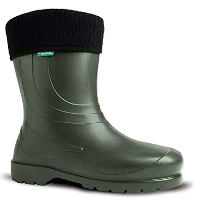 Image of demar. Laura lightweight EVA rubber boots lined Green Size: 5 UK