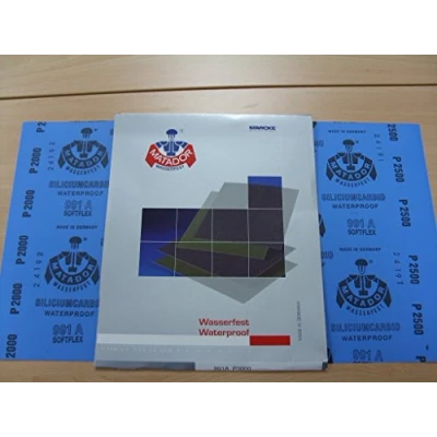 Image of Starcke Matador Wet and dry sandpaper. A Weight 1 pack of 10 sheets 2500 Grit