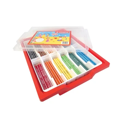 Image of Triangular Colouring Pencil STABILO Trio thick Classpack of 96 Assorted Colours