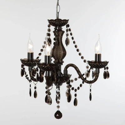 Image of Reality R11073002 Luster Chandelier with Chrome, Black