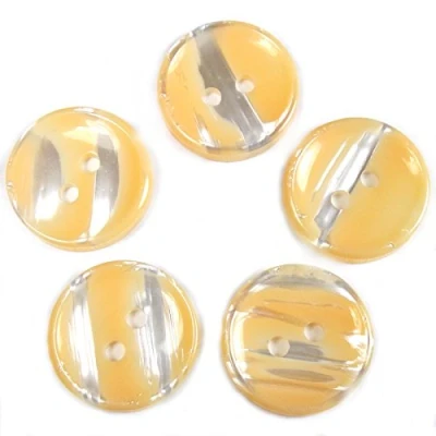Image of Marble Stripe Humbug Candy Look Round Buttons Pack of 5 (18mm, Orange)