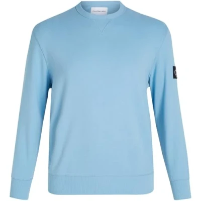 Image of Calvin Klein Jeans Men&#039;s Plus Badge Crew Neck J30J325468 Sweatshirts, Dusk Blue, 5XL