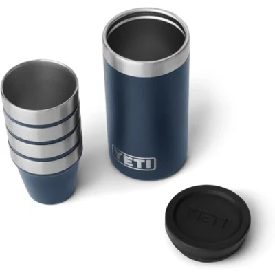 Image of YETI Rambler Shot Glasses with Carrying Case, Navy
