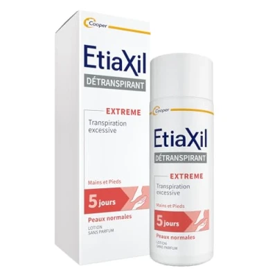 Image of ETIAXIL Deodorant Treatment of Excessive Sweating Feet and Hands Extreme Normal Skin 5 Day Efficacy 100ml
