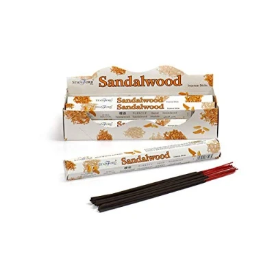 Image of STAMFORD INC. 37107 Sandalwood Incense Sticks, 20 Sticks x 6 Packs