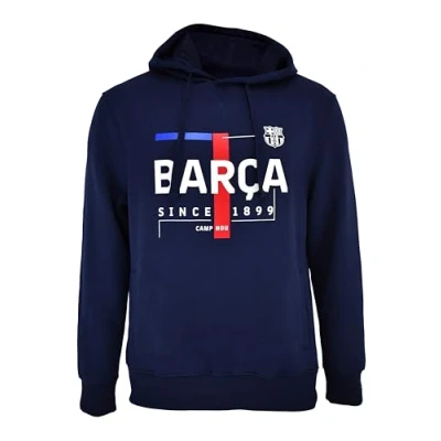 Image of FC Barcelona Hoodie Official Text Barça, Unisex, XL