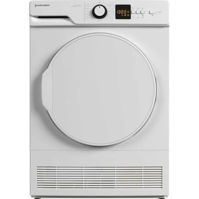 Image of White Knight WK AT9CW 9KG Load Capacity Condenser Freestanding Tumble Dryer, 15 Programmes, Auto Dry, B Rated H 84.5(cm) x W 59.6(cm) D 60(cm)