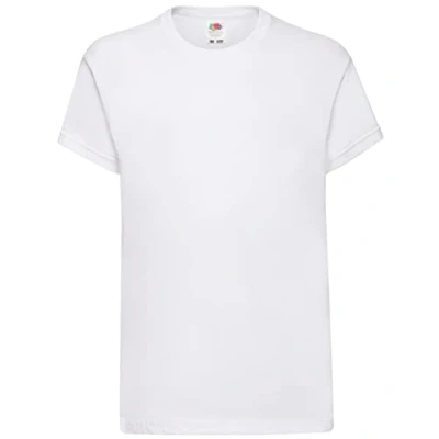 Image of Fruit of the Loom Unisex Kid&#039;s Original T Shirt, White, 14 15 Years