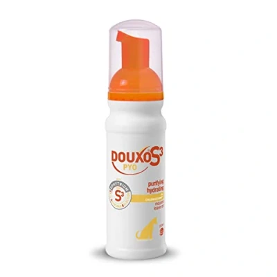 Image of DOUXO S3 PYO Mousse Waterless Antibacterial &amp; Anti Yeast For Dogs Leave On Chlorhexidine No Rinse Bath Hypoallergenic Fragrance 150ml
