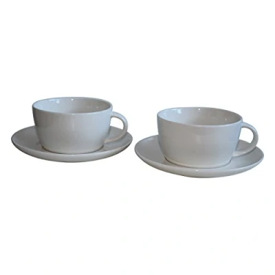 Image of STARBUCKS Fore Here Collectors Coffee/Tea Cups Set of 2 White
