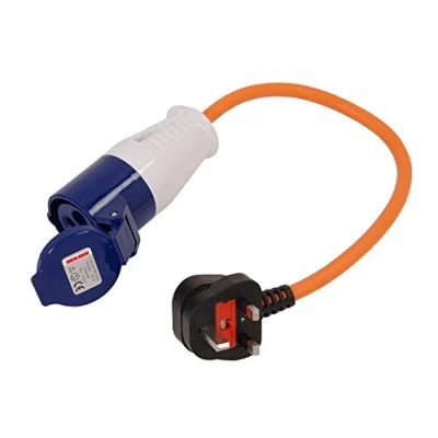Image of Neilsen 240 V UK CT2898 Caravan to 3 Pin Mains Supply Adaptor Lead Hook Up Cable Converter