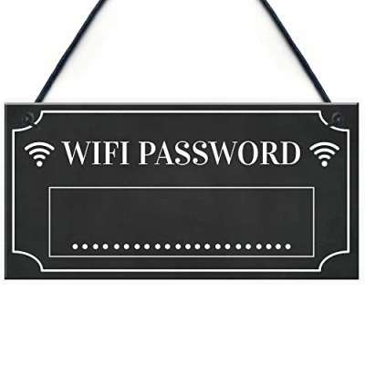 Image of RED OCEAN Wifi Password Hanging Home Decor Plaque House Warming Gift Internet Sign
