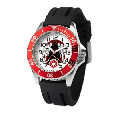 Image of Star Wars Adult Watch, Honors Diver Bezel Analog Quartz Black, Honor Rubber