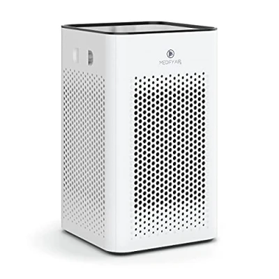 Image of Medify MA 25 Air Purifier with H13 True HEPA Filter 46 sq m Coverage for Allergens, Smoke, Smokers, Dust, Odors, Pollen, Pet Dander Quiet 99.9% Removal to 0.1 Microns White, 1 Pack