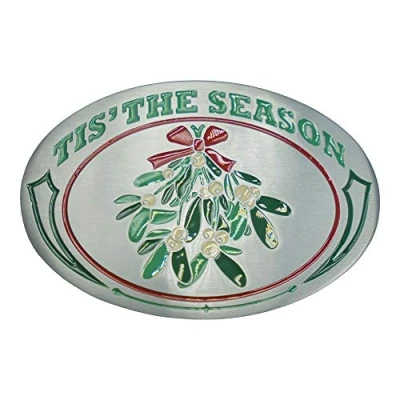 Image of Tis&#039; The Season Mistletoe Christmas Belt Buckle Funny