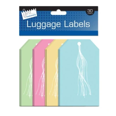 Image of Just Stationery 135x75mm Luggage Label (Pack of 30) 4256