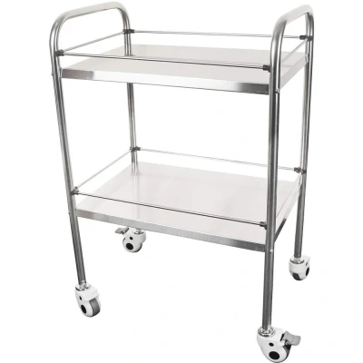 Image of Two Tier Stainless Steel Medical Trolley