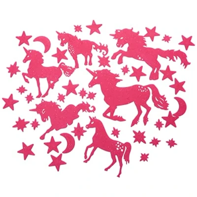 Image of The Original Glowstars Company Pink Glitter Unicorns, Room Decorations