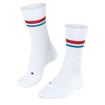 Image of FALKE Men&#039;s TE4 Classic M SO Cotton Anti Blister 1 Pair Tennis Socks, White (White 2008), 5.5 7.5