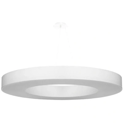 Image of Saturno Cylindrical Pendant Light White 90cm E27